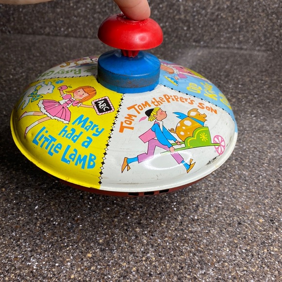 Vintage Toys Vintage Chein Spinning Top Nursery Rhymes Childrens